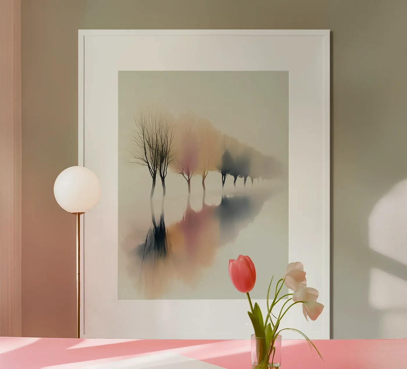 Tree Line Reflection Poster von Hazia