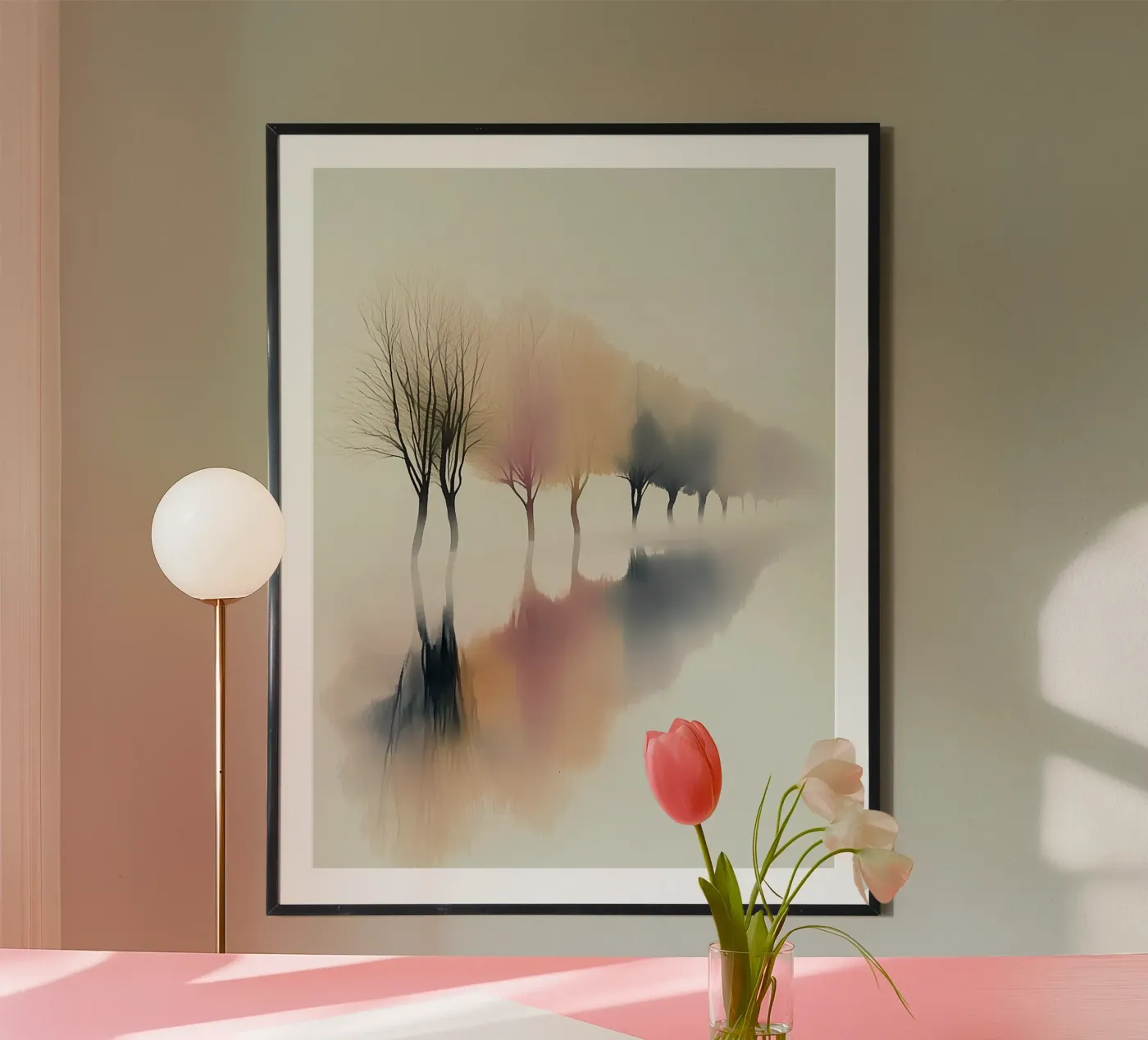 Tree Line Reflection Poster von Hazia