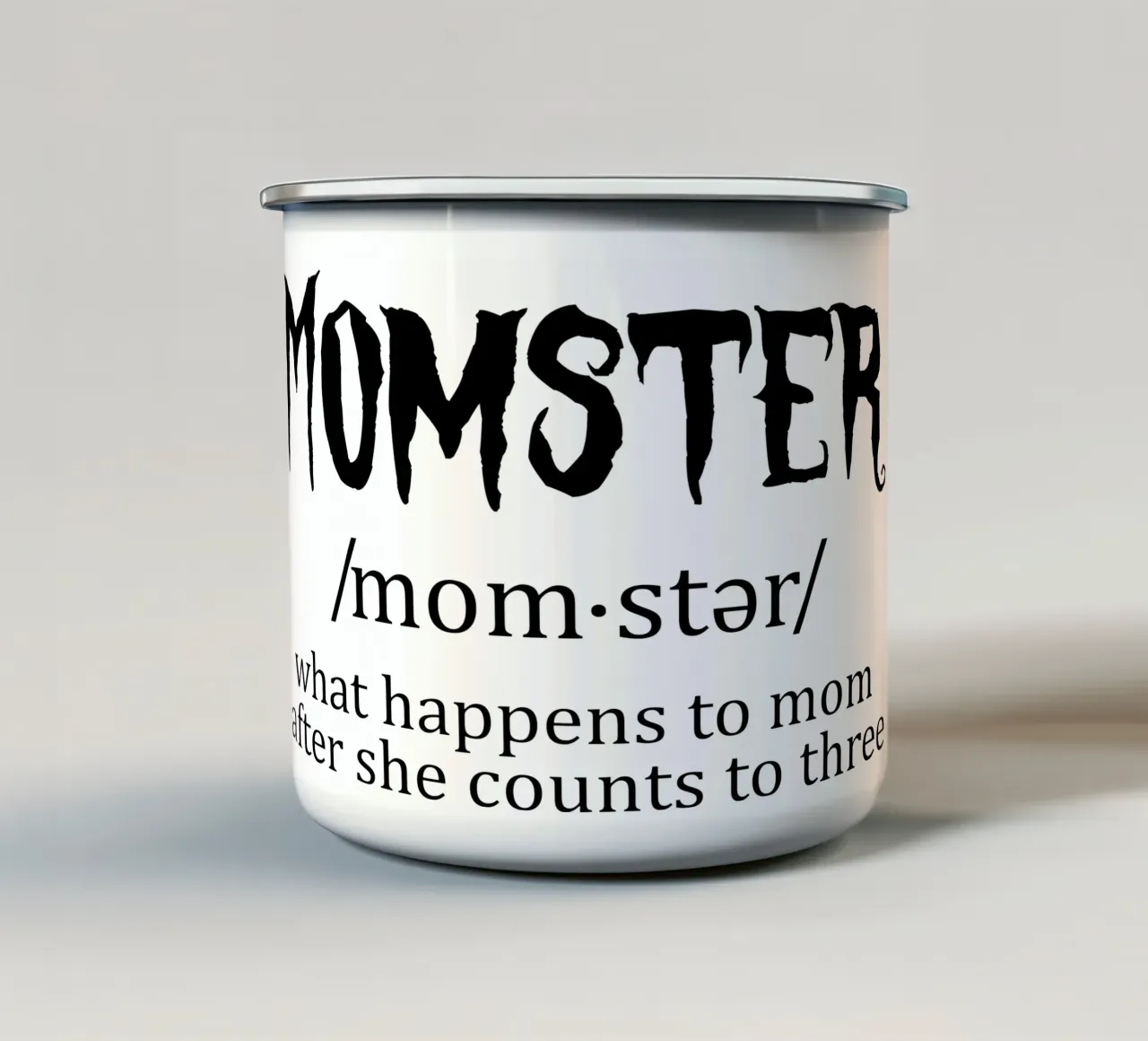 Momster definition tazza in smalto da edsonramosart