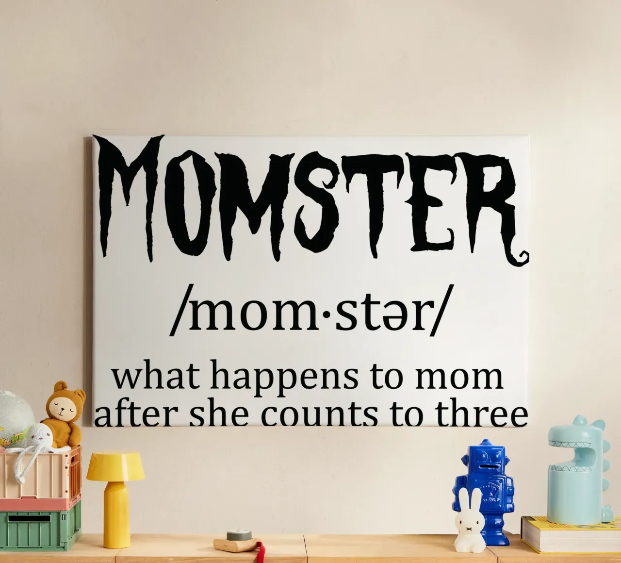 Momster definition canvas met Baklijst van edsonramosart