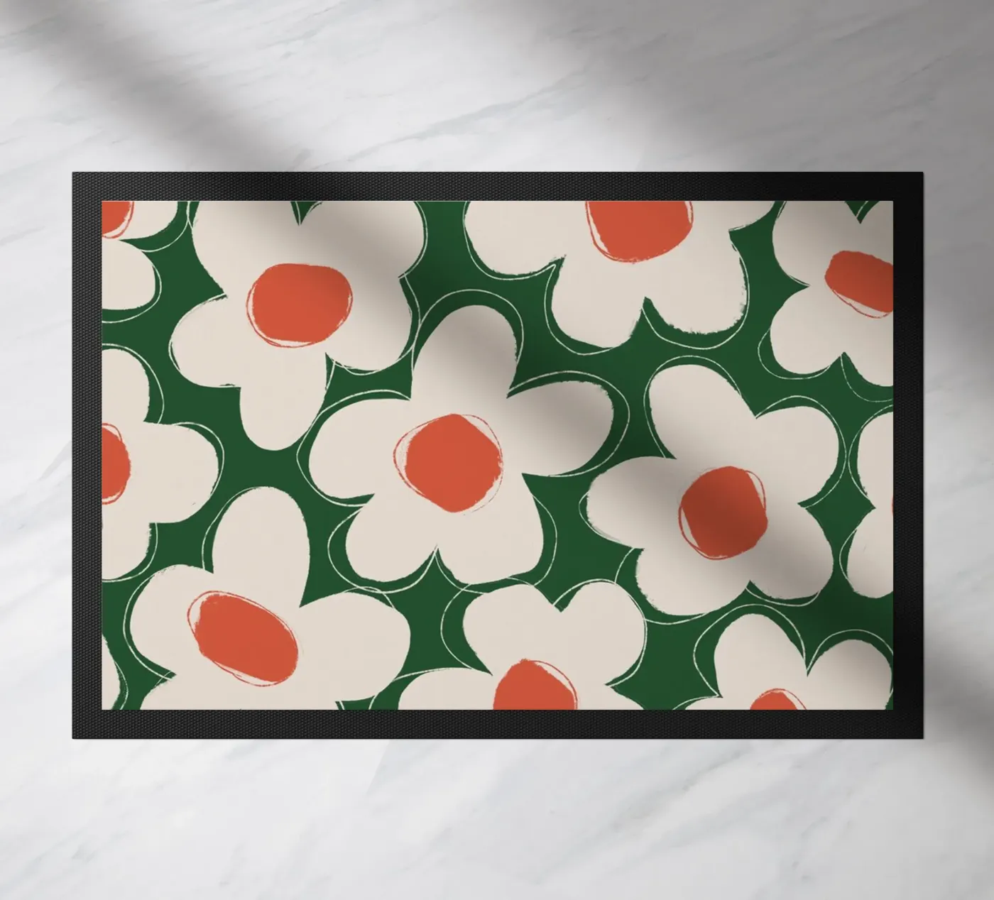 Daisy Pattern doormat by treechild