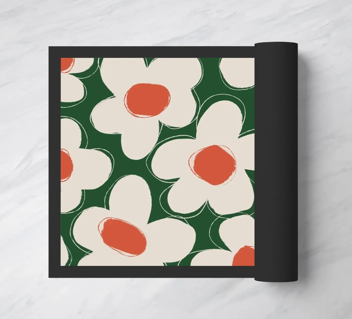 Daisy Pattern doormat by treechild