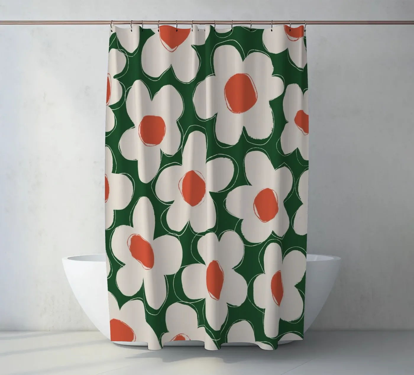 Daisy Pattern Duschvorhang von treechild