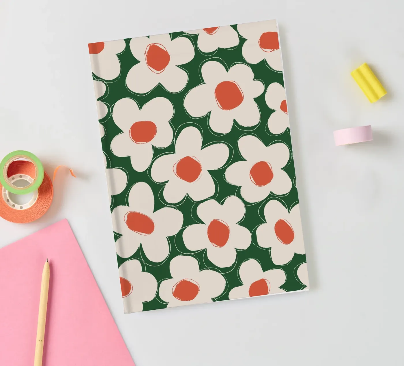 Daisy Pattern notebook by treechild