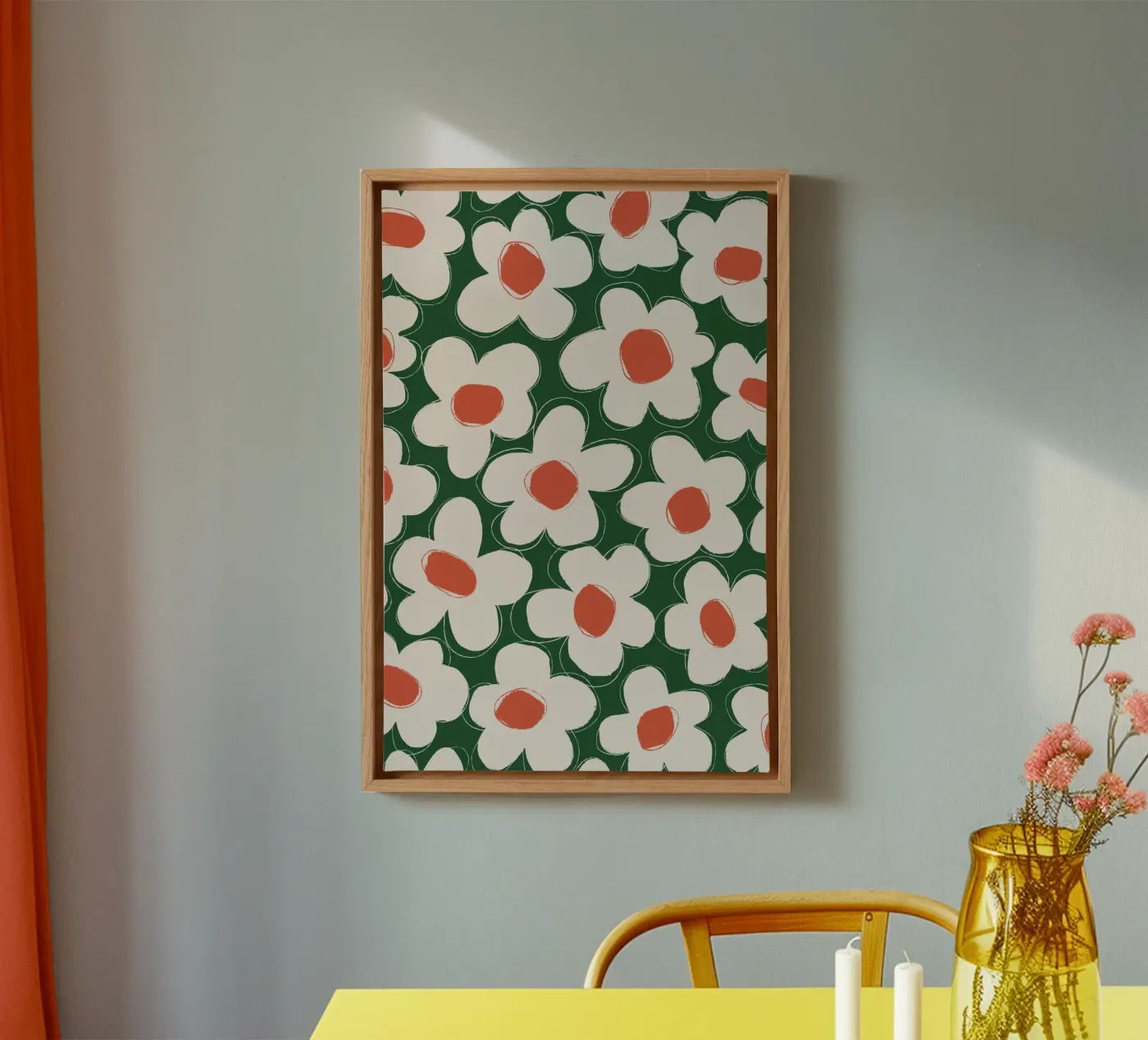 Daisy Pattern Leinwand von treechild