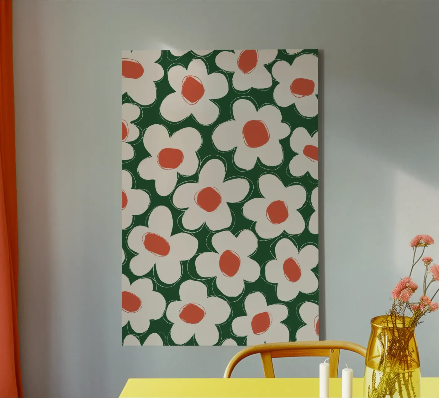 Daisy Pattern Leinwand von treechild