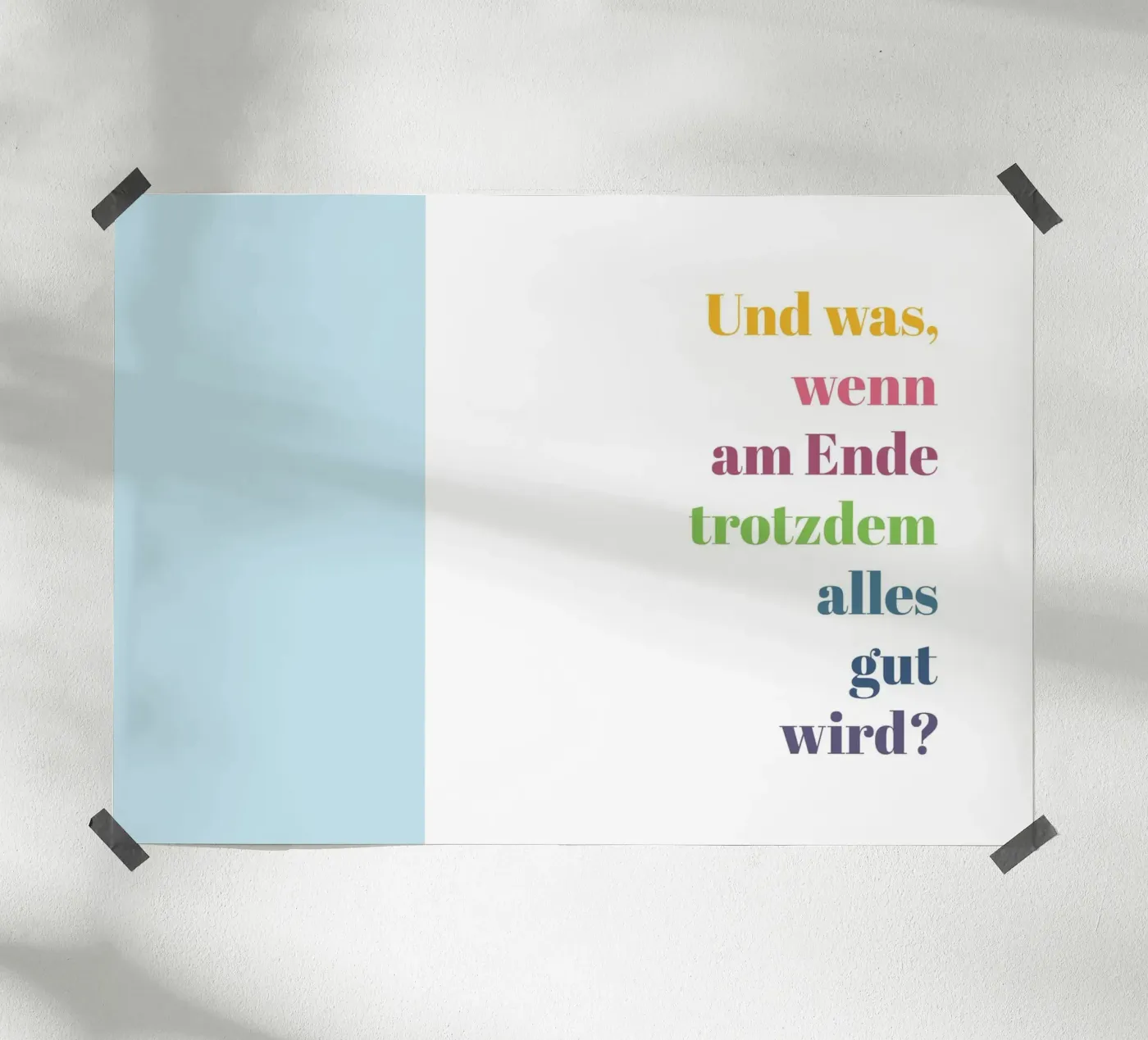 Alles gut poster by glueckaufpapier