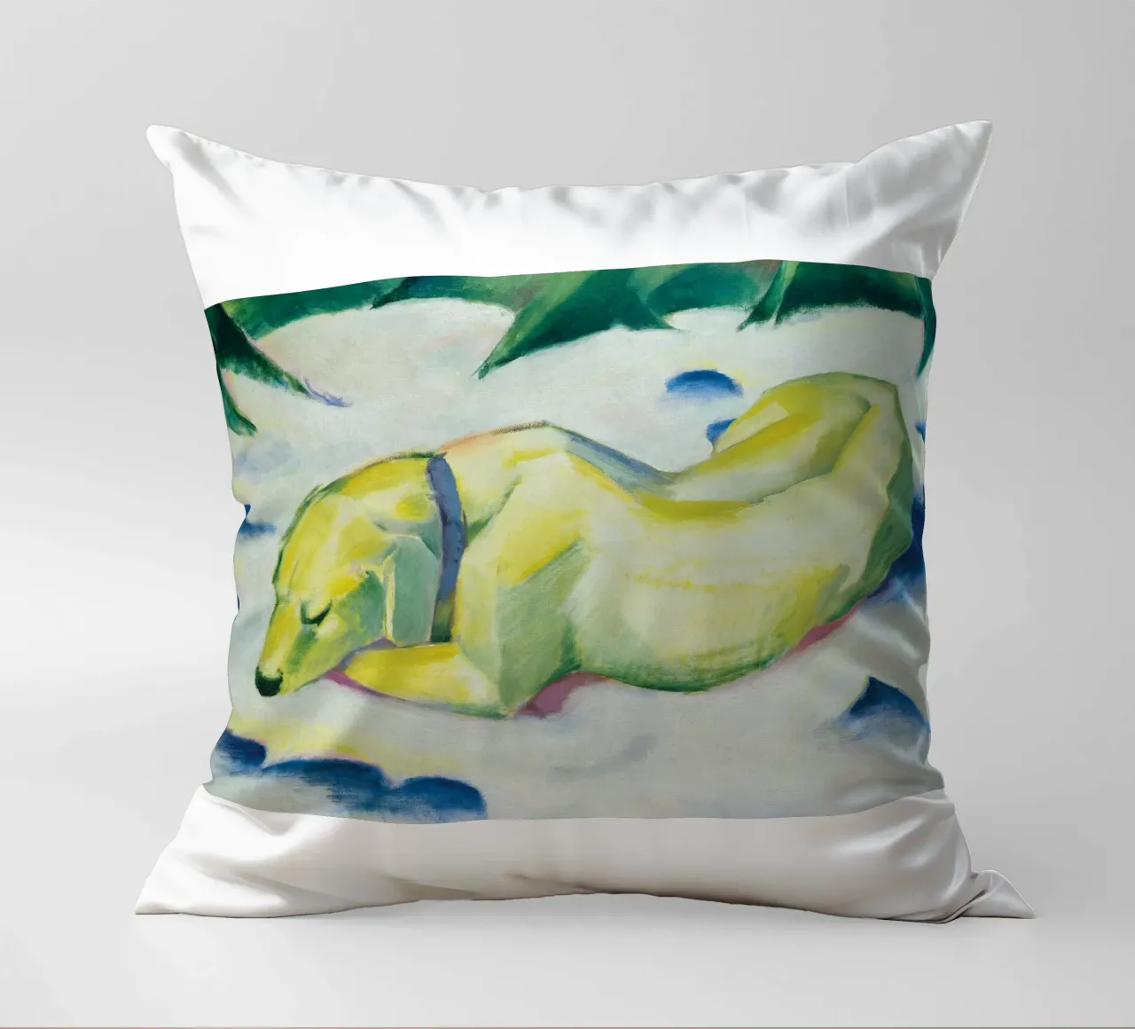 Franz Marc - Cane sdraiato sulla neve cuscino da ARTOTHEK