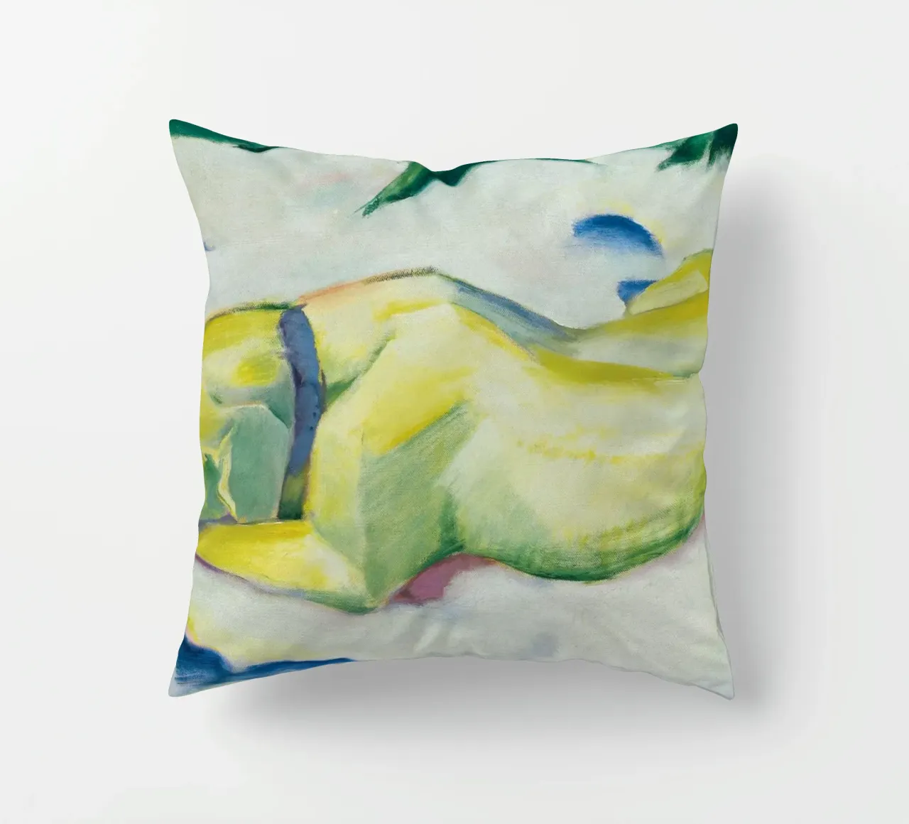 Franz Marc - Cane sdraiato sulla neve cuscino da ARTOTHEK