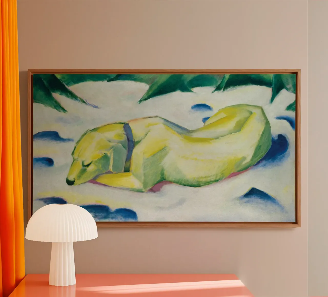 Franz Marc - Dog Lying in the Snow canvas by ARTOTHEK