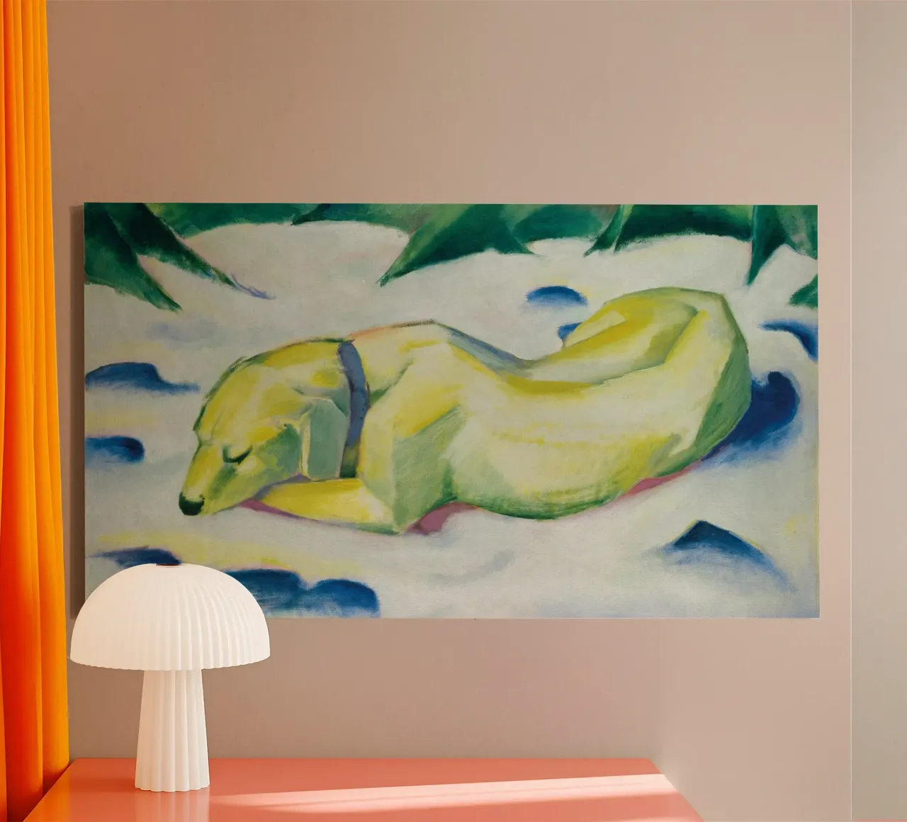 Franz Marc - Dog Lying in the Snow canvas by ARTOTHEK