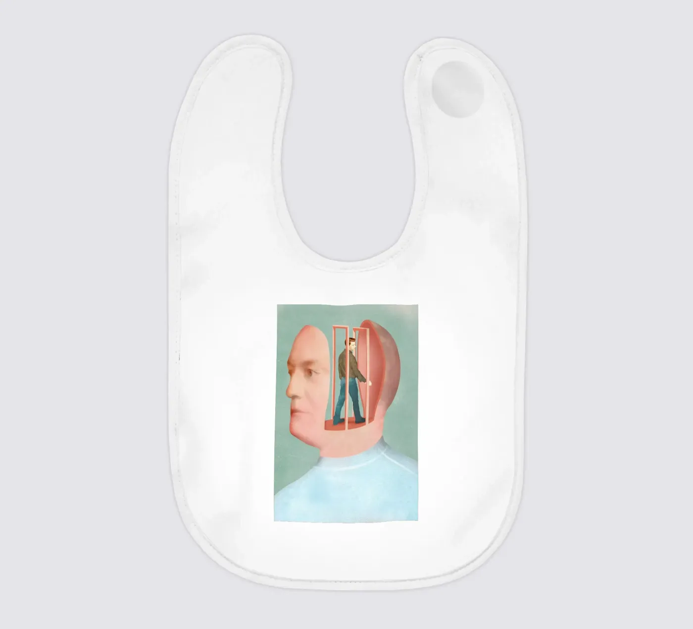 Inside Head baby slabbetje van Ellen Weinstein