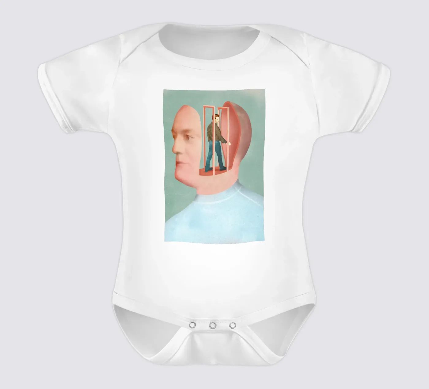 Inside Head Kurzarm Babybody von Ellen Weinstein