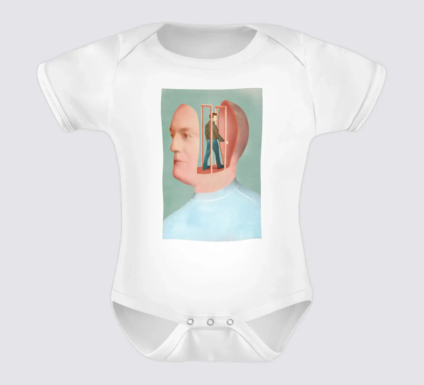 Inside Head body neonato maniche corte da Ellen Weinstein