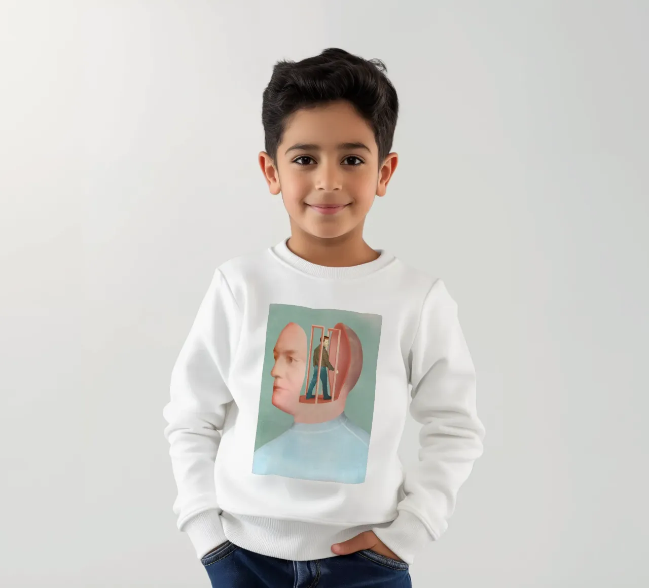 Inside Head felpa bambino da Ellen Weinstein