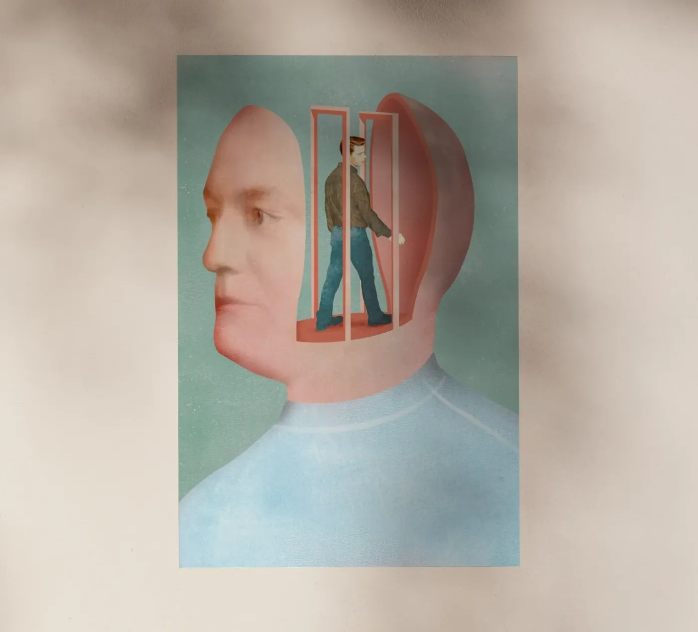 Inside Head backlit folie van Ellen Weinstein