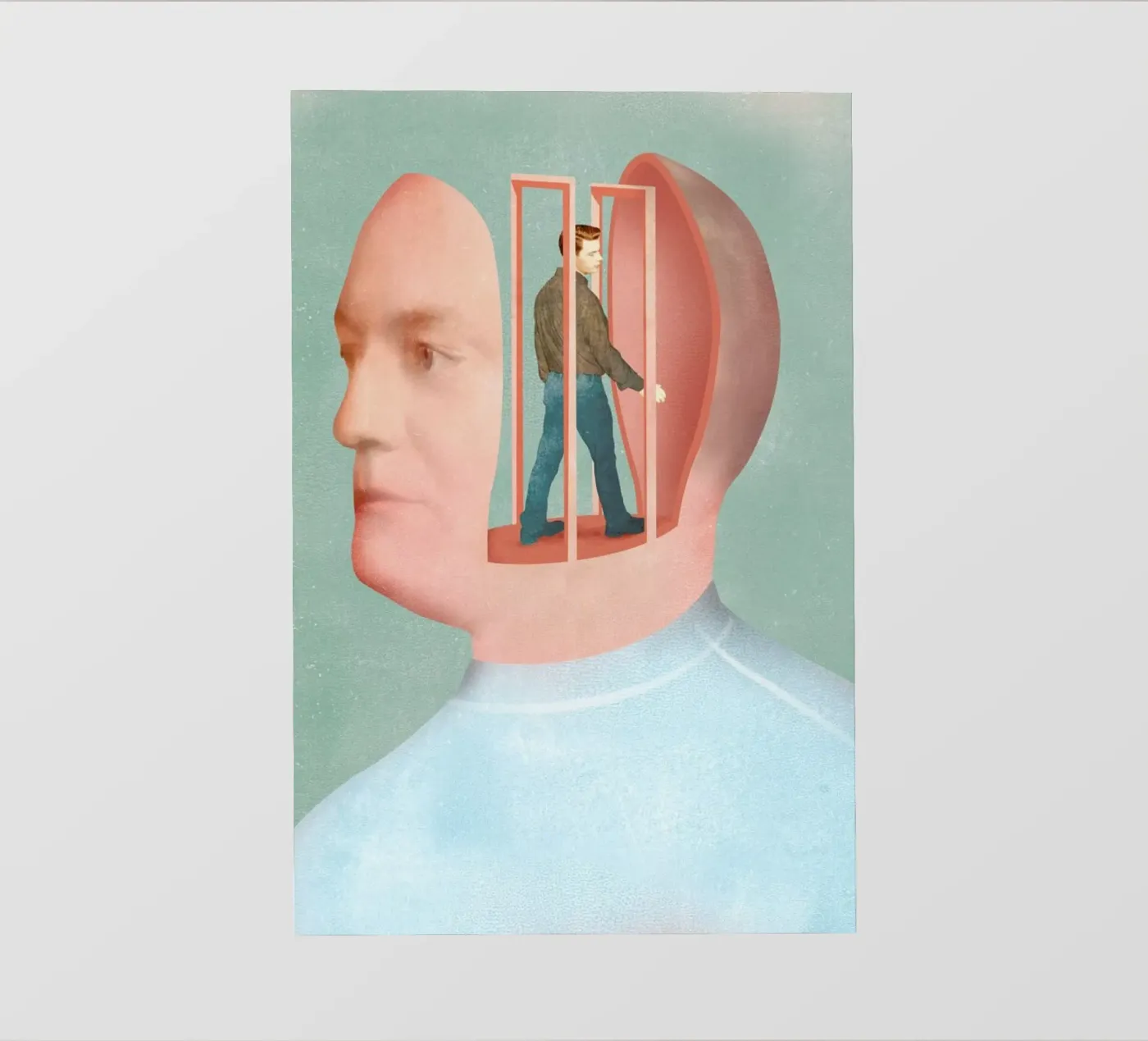 Inside Head backlit folie van Ellen Weinstein