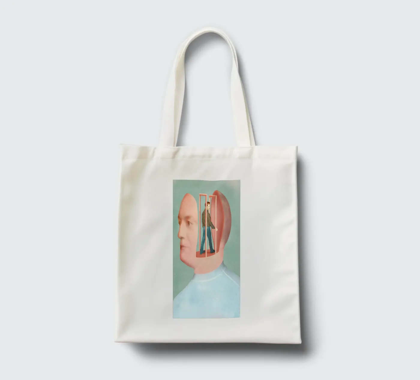 Inside Head tote bag by Ellen Weinstein