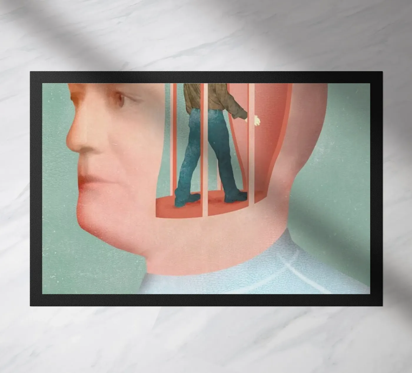 Inside Head deurmat van Ellen Weinstein