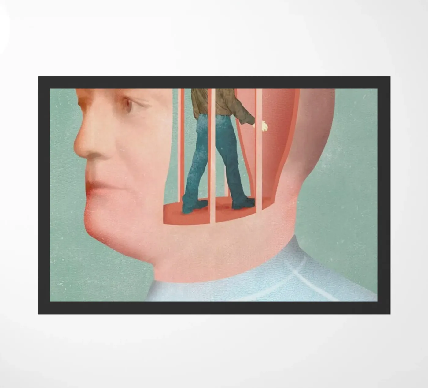 Inside Head deurmat van Ellen Weinstein