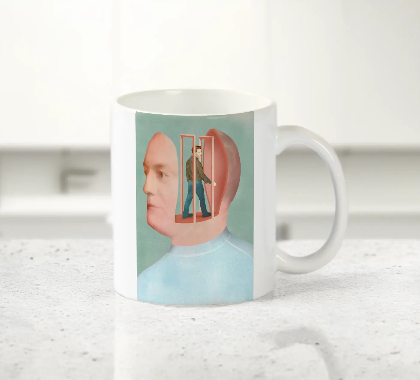 Inside Head ceramic mug by Ellen Weinstein