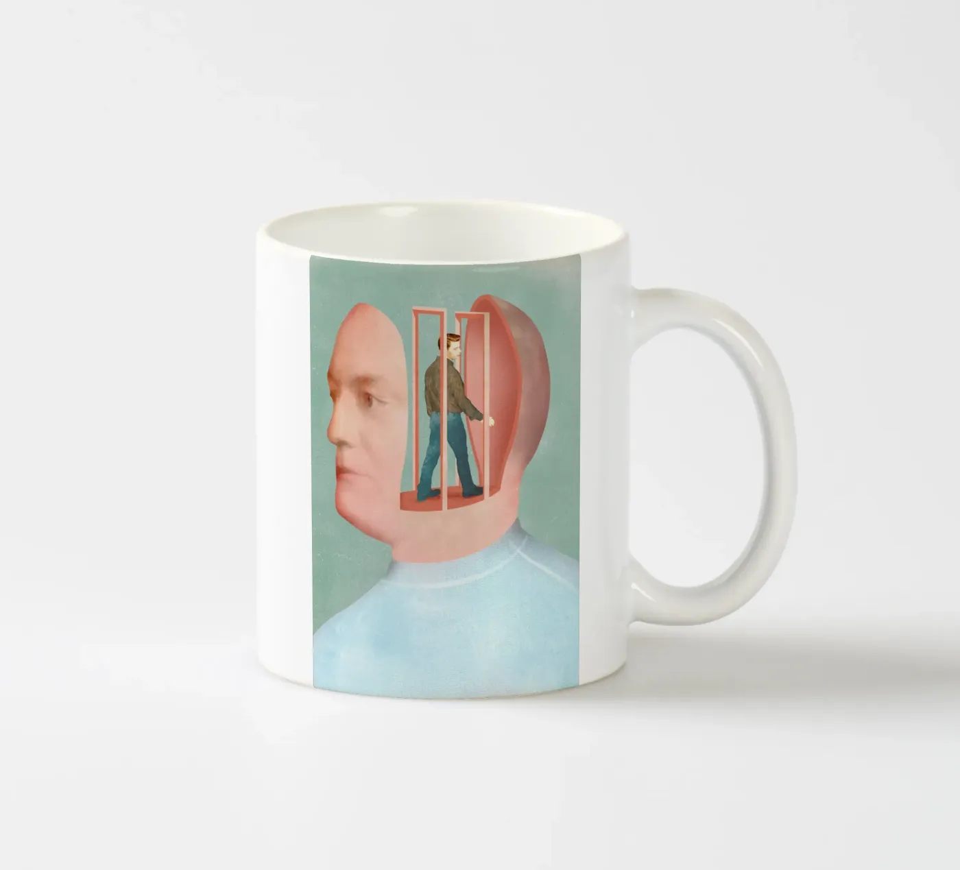 Inside Head ceramic mug by Ellen Weinstein