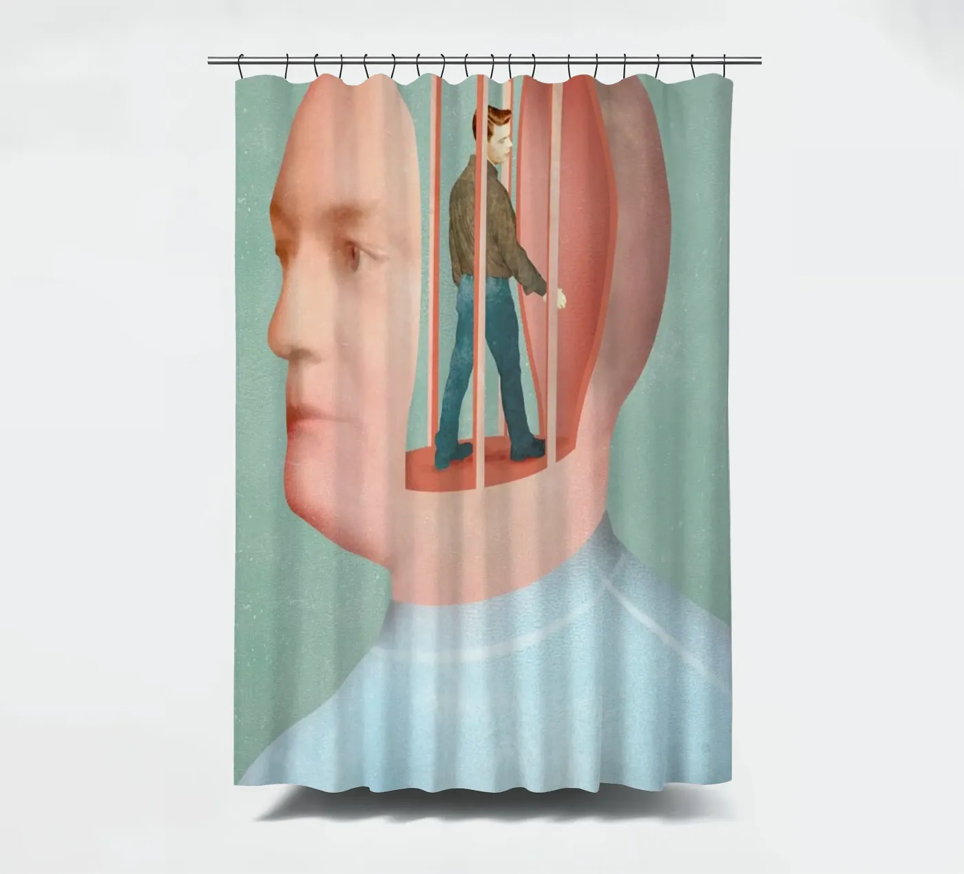 Inside Head Duschvorhang von Ellen Weinstein