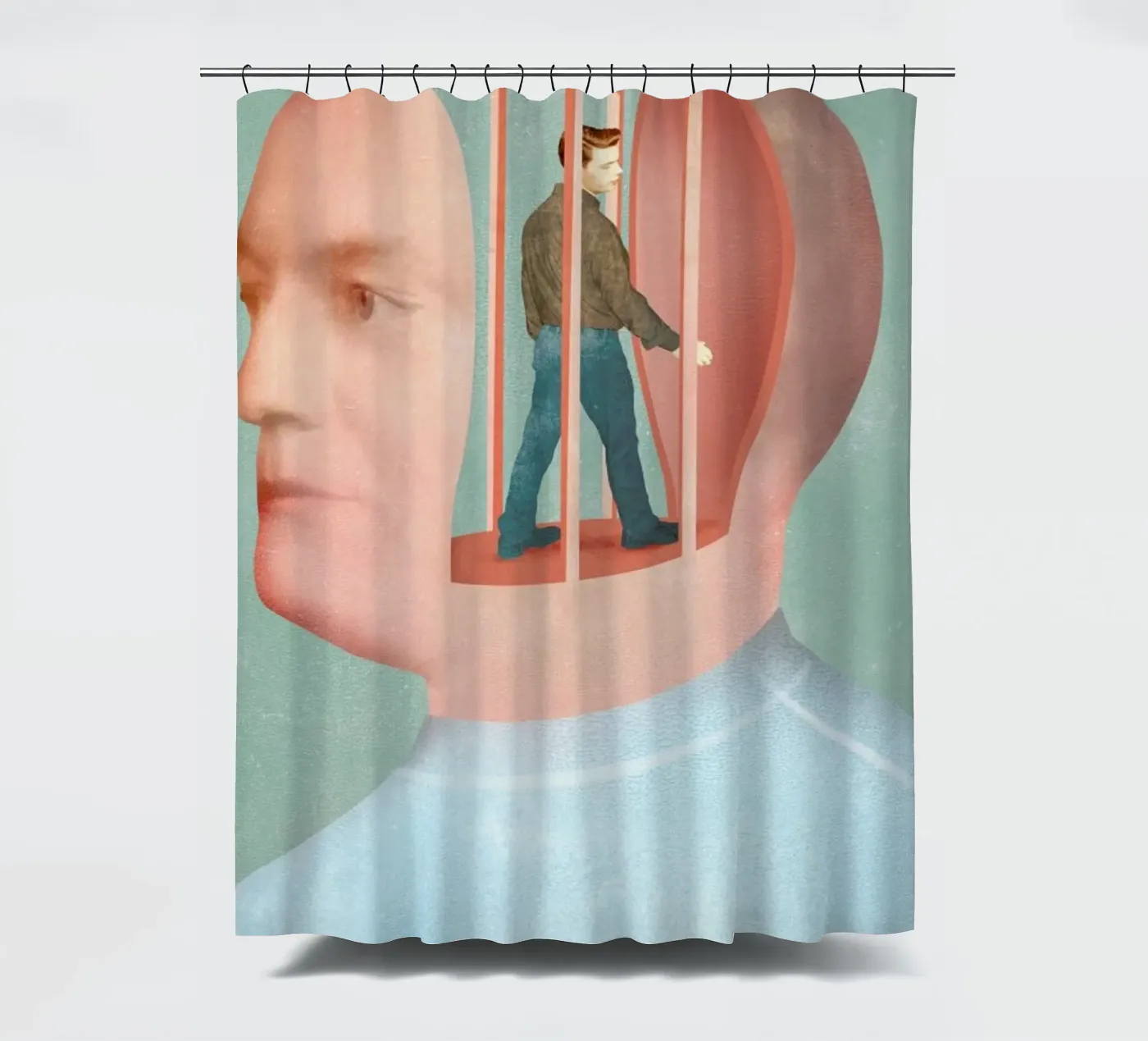 Inside Head Duschvorhang von Ellen Weinstein