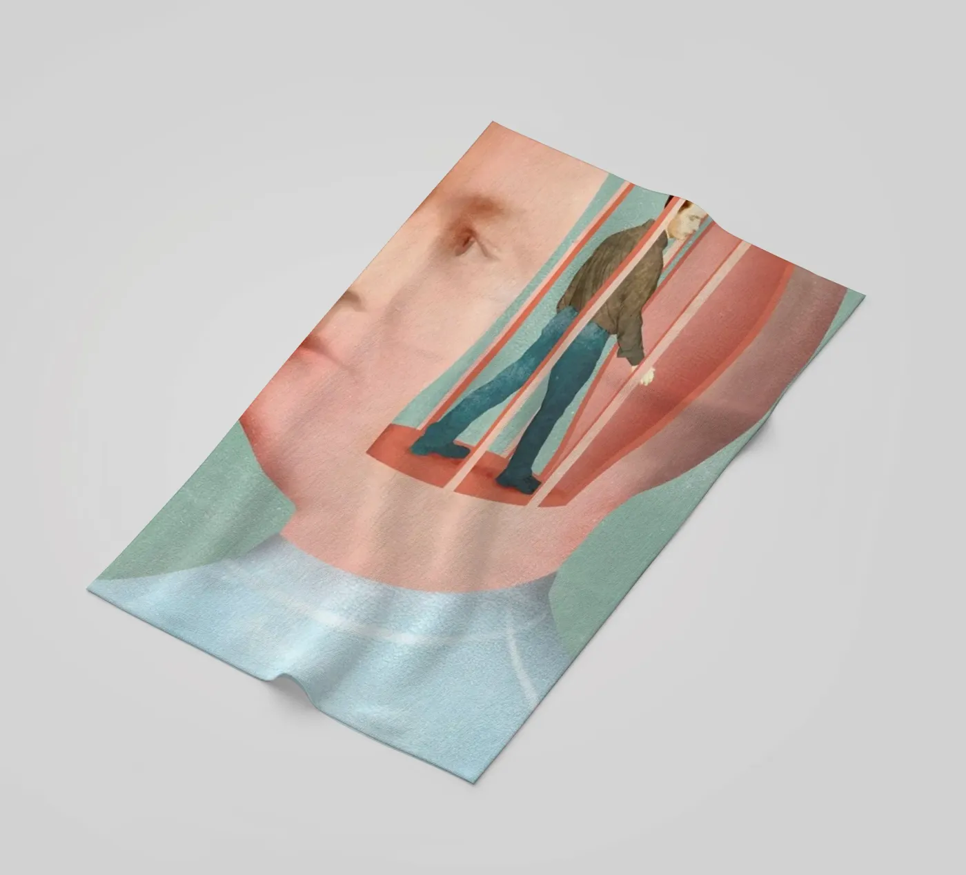Inside Head beach towel by Ellen Weinstein