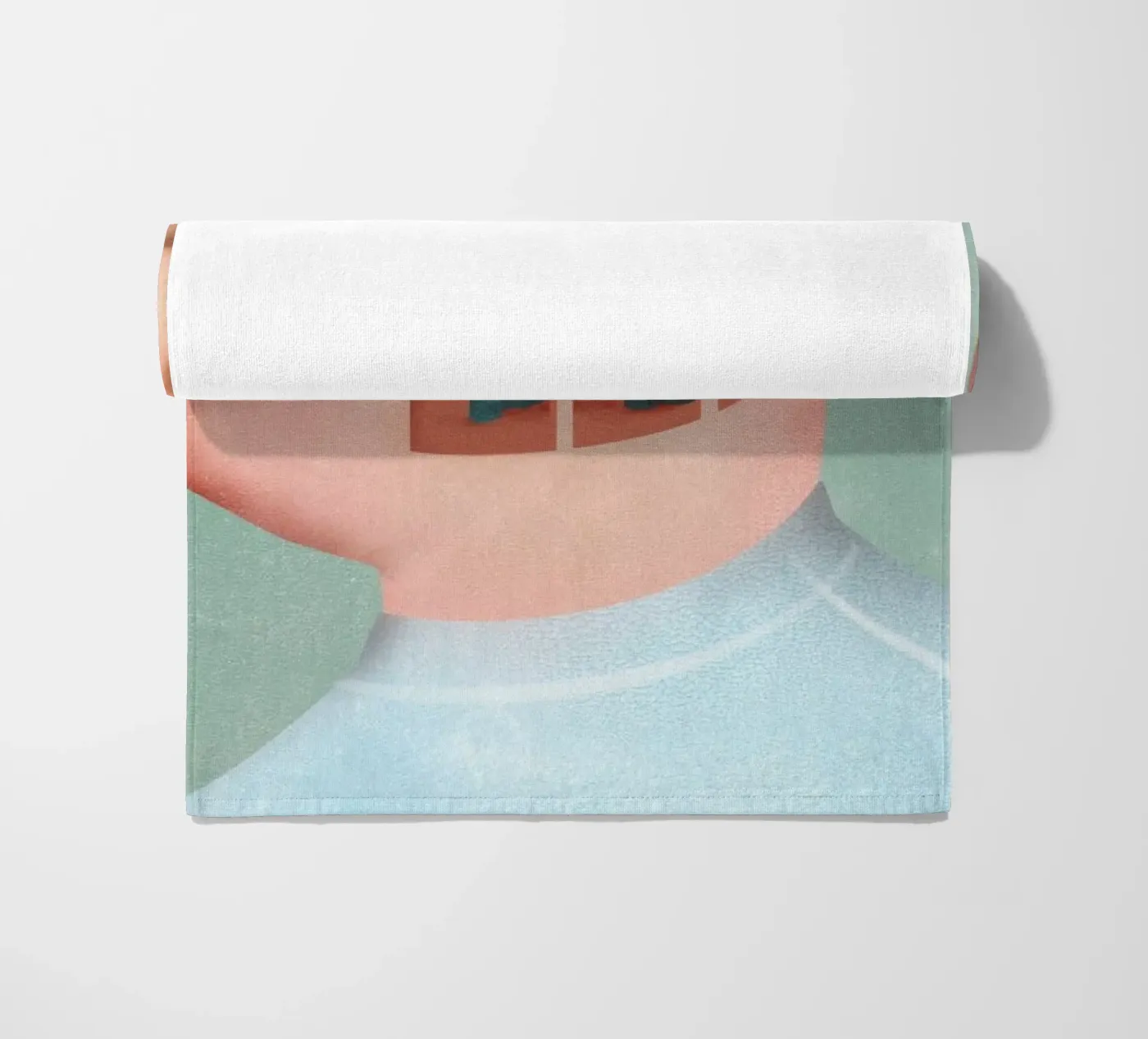 Inside Head beach towel by Ellen Weinstein