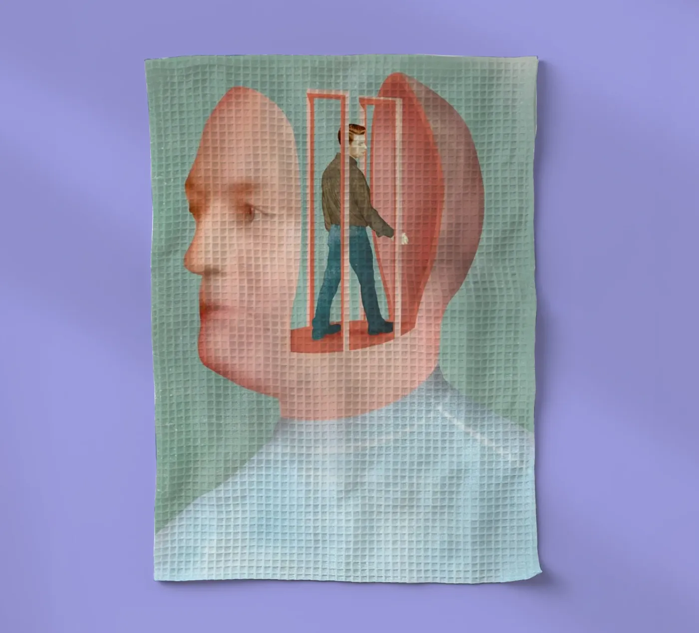 Inside Head Geschirrtuch von Ellen Weinstein