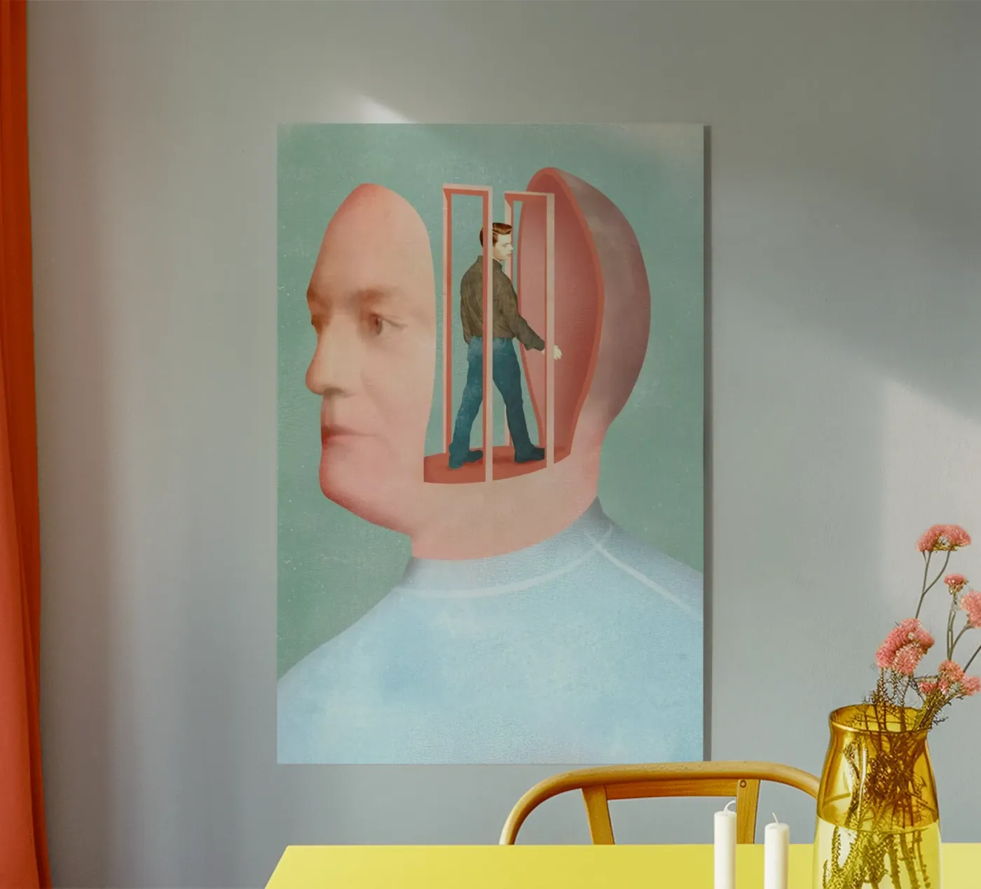 Inside Head plexiglas de Ellen Weinstein