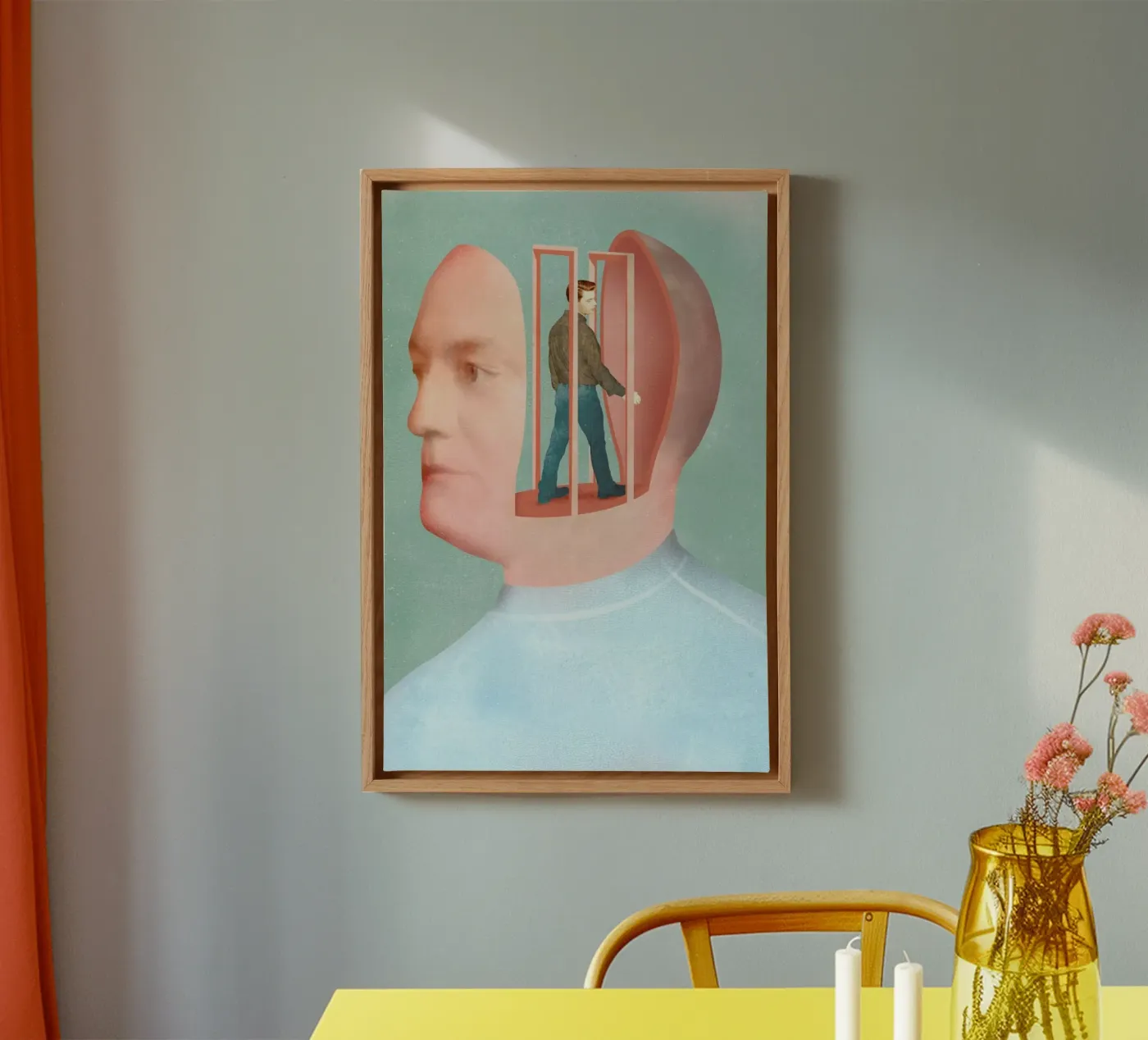 Inside Head canvas van Ellen Weinstein
