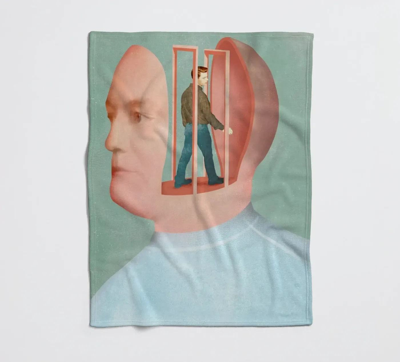 Inside Head Fleecedecke von Ellen Weinstein