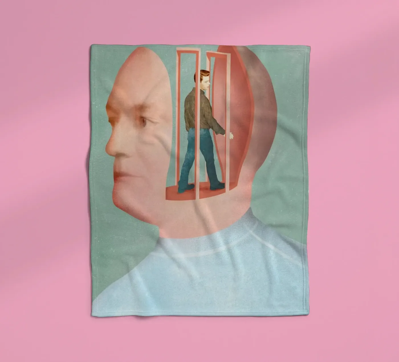 Inside Head Fleecedecke von Ellen Weinstein