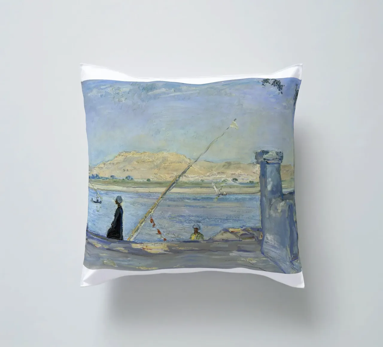 Max Slevogt - Mattina a Luxor cuscino da ARTOTHEK