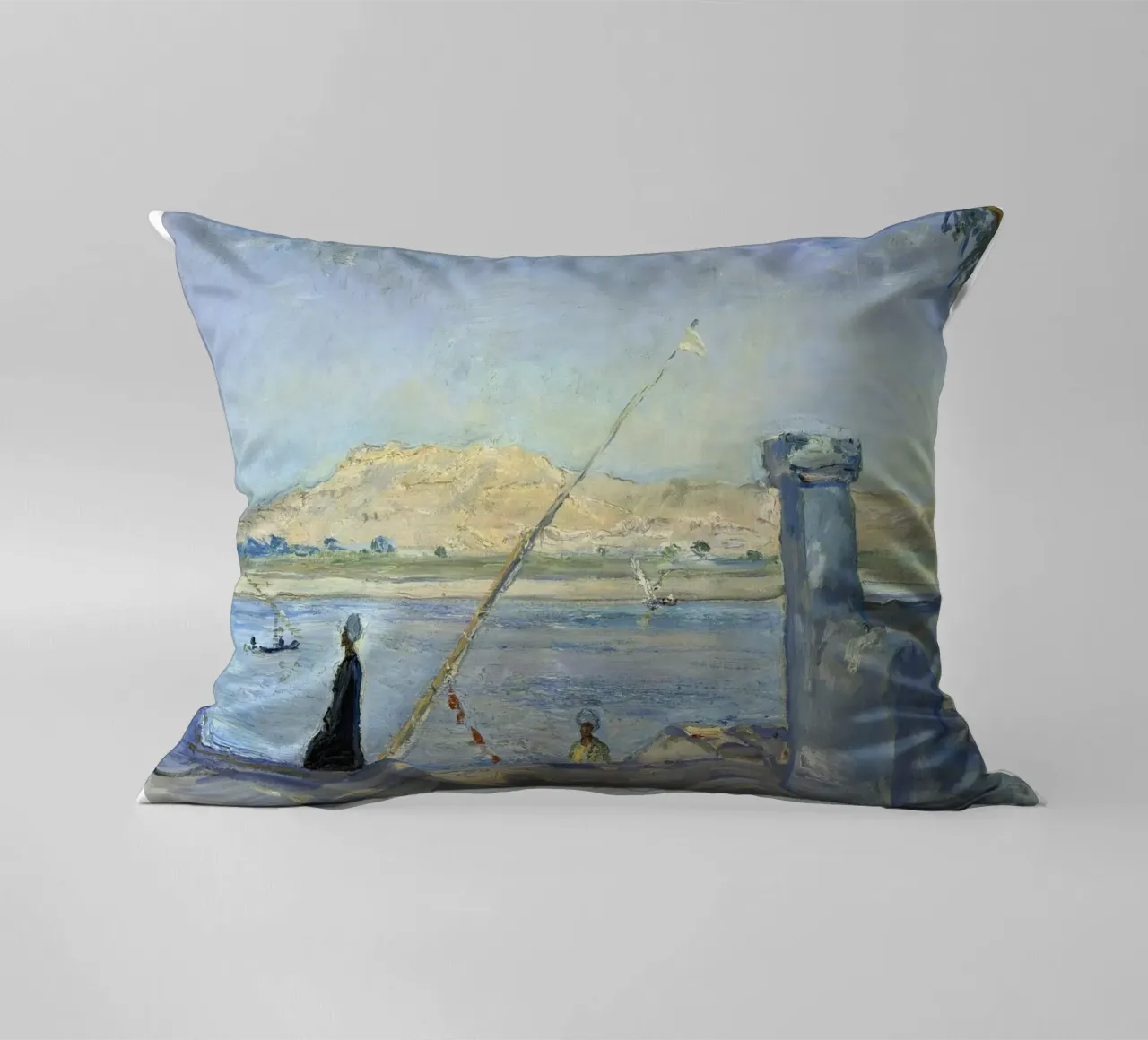 Max Slevogt - Mattina a Luxor cuscino da ARTOTHEK