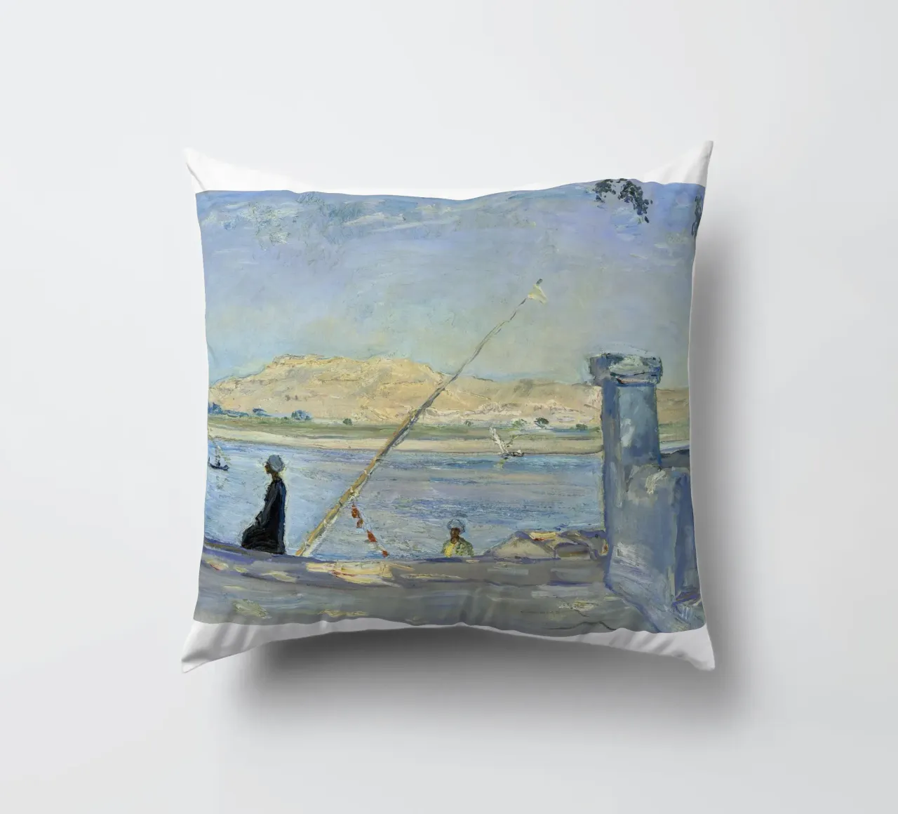 Max Slevogt - Mattina a Luxor cuscino da ARTOTHEK