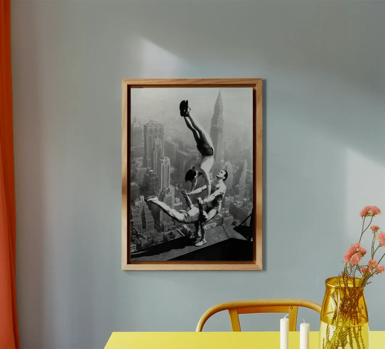 Tre acrobati all'Empire State Building 1934 alluminio dibond da ARTOTHEK