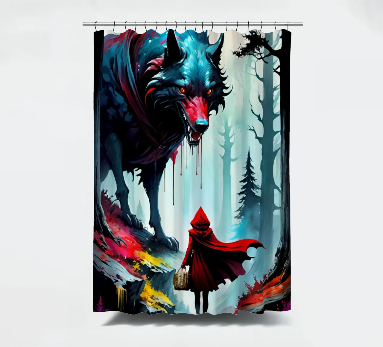 Wolfsbrut shower curtain by Eni Brandon