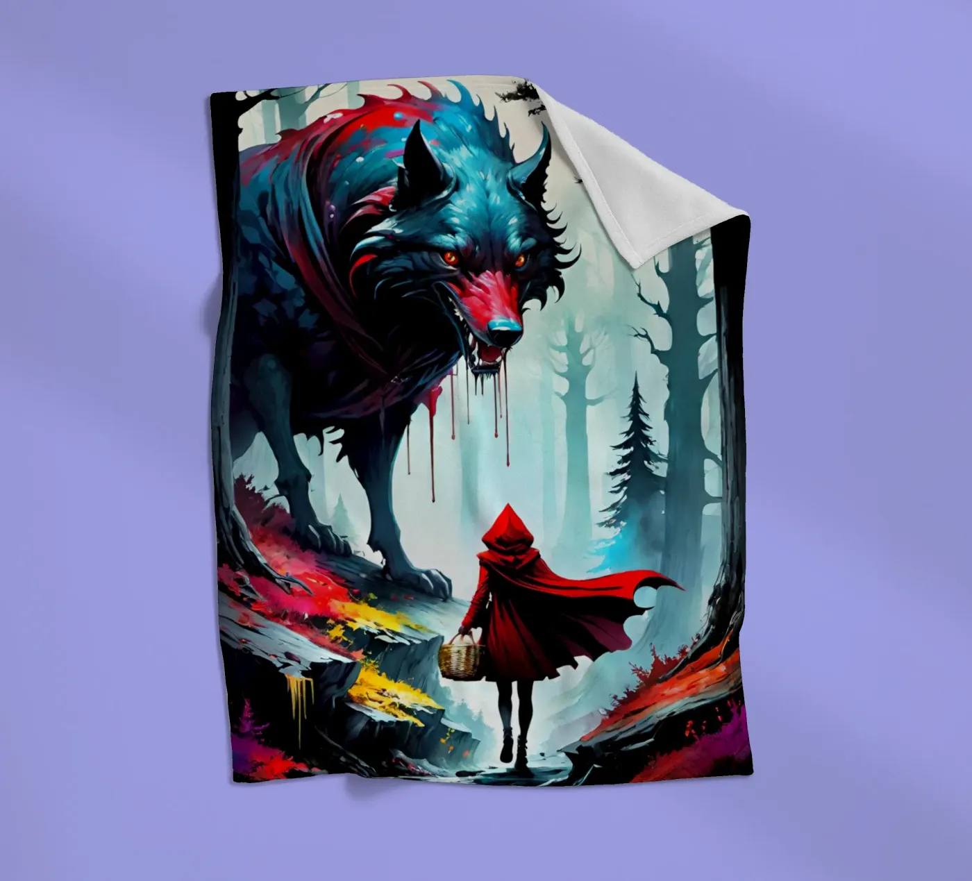 Wolfsbrut Fleecedecke von Eni Brandon