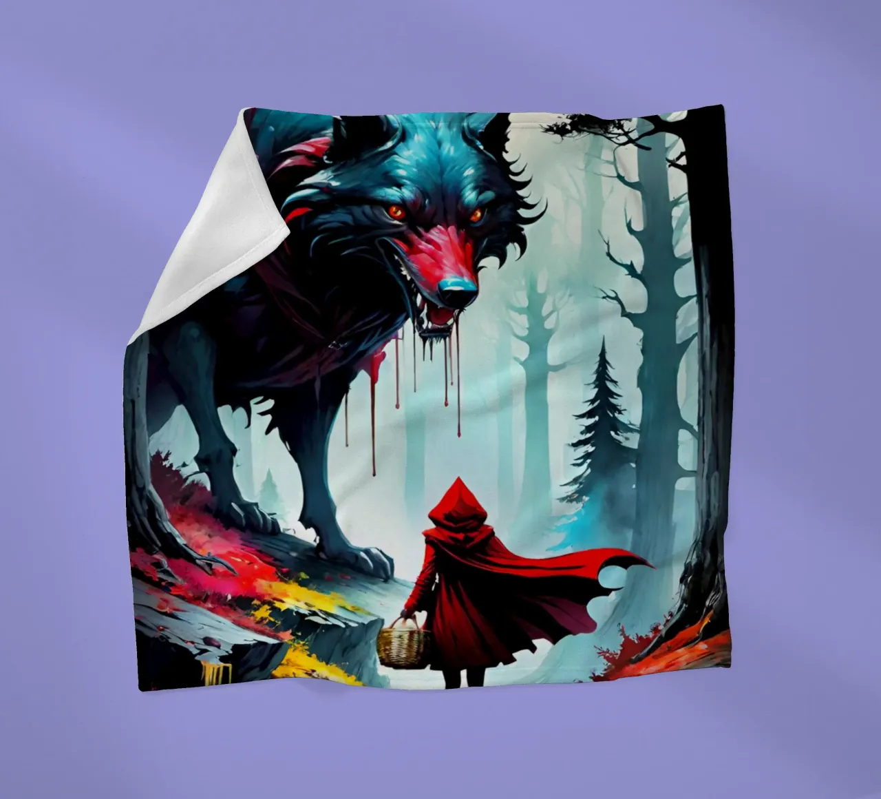 Wolfsbrut fleece blanket by Eni Brandon