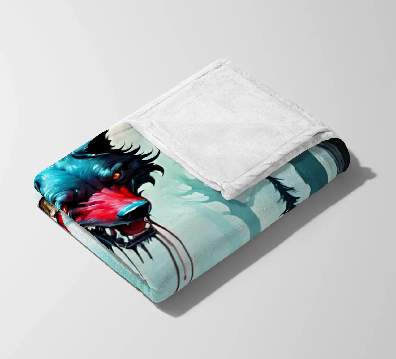 Wolfsbrut fleece blanket by Eni Brandon