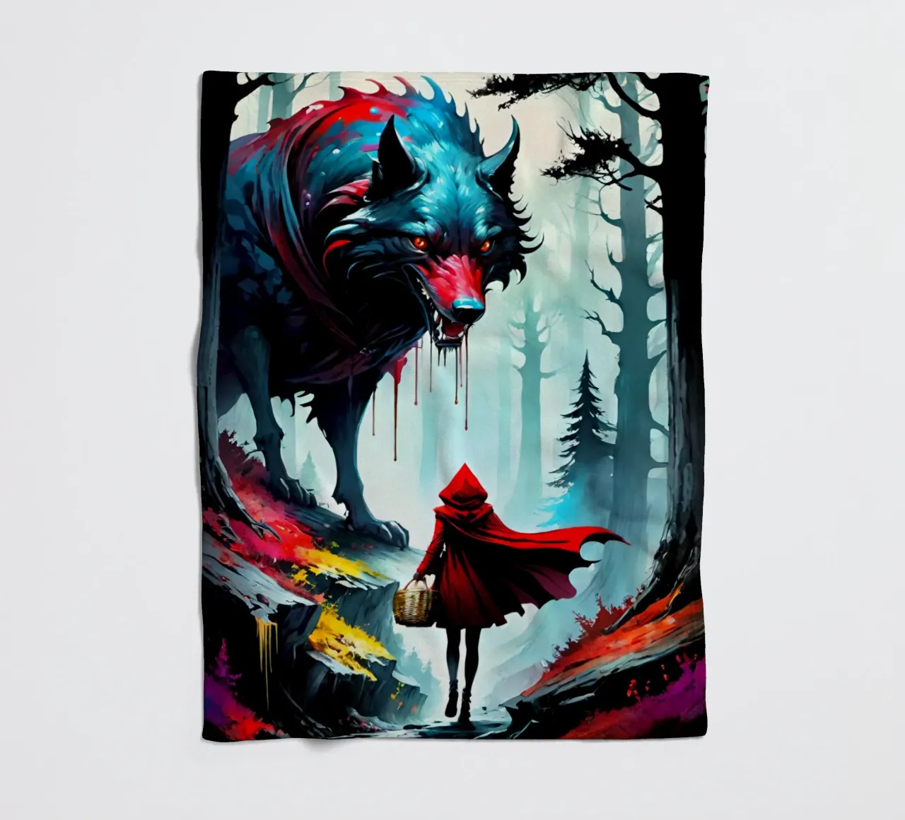 Wolfsbrut fleece blanket by Eni Brandon