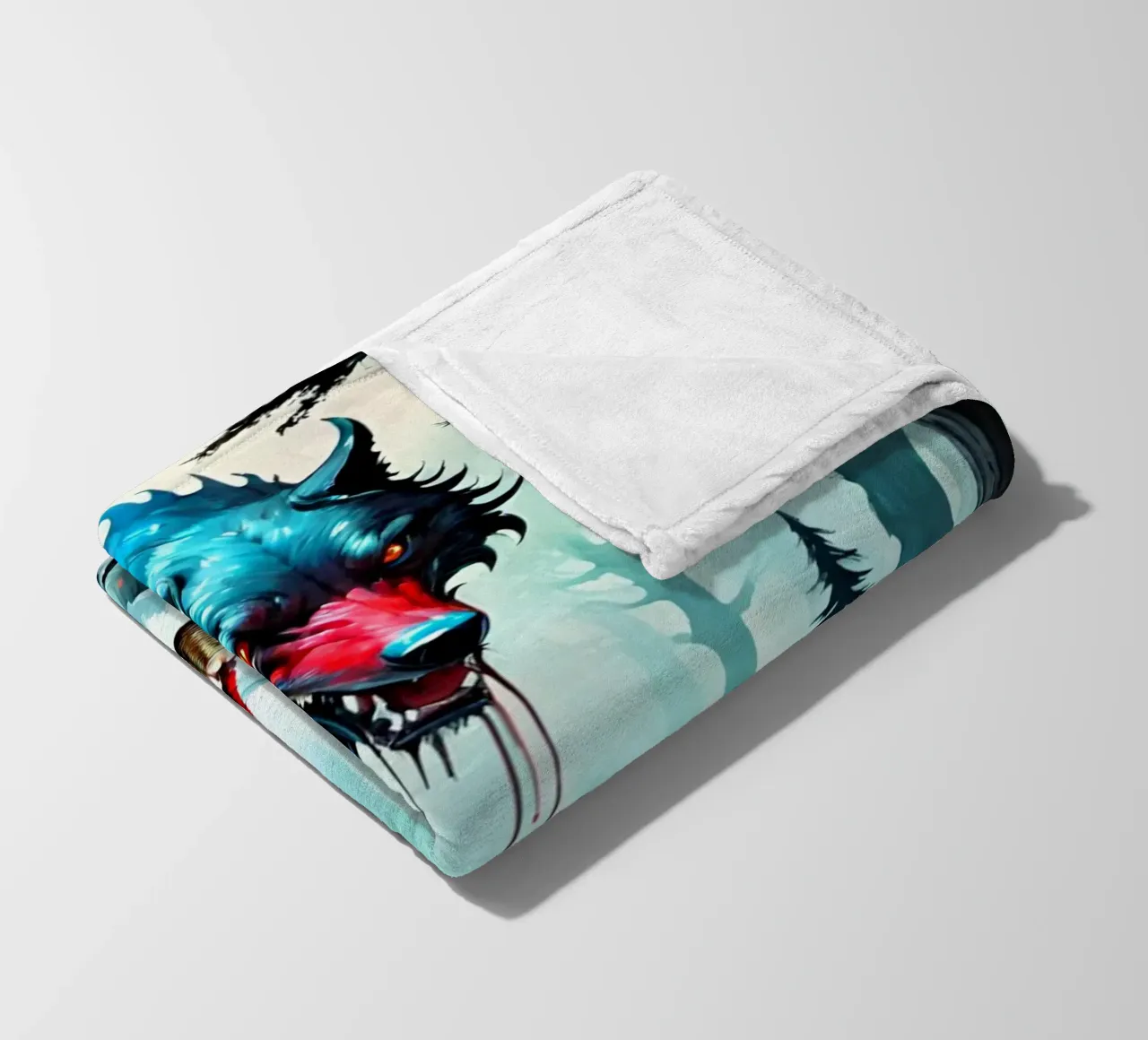 Wolfsbrut fleece blanket by Eni Brandon