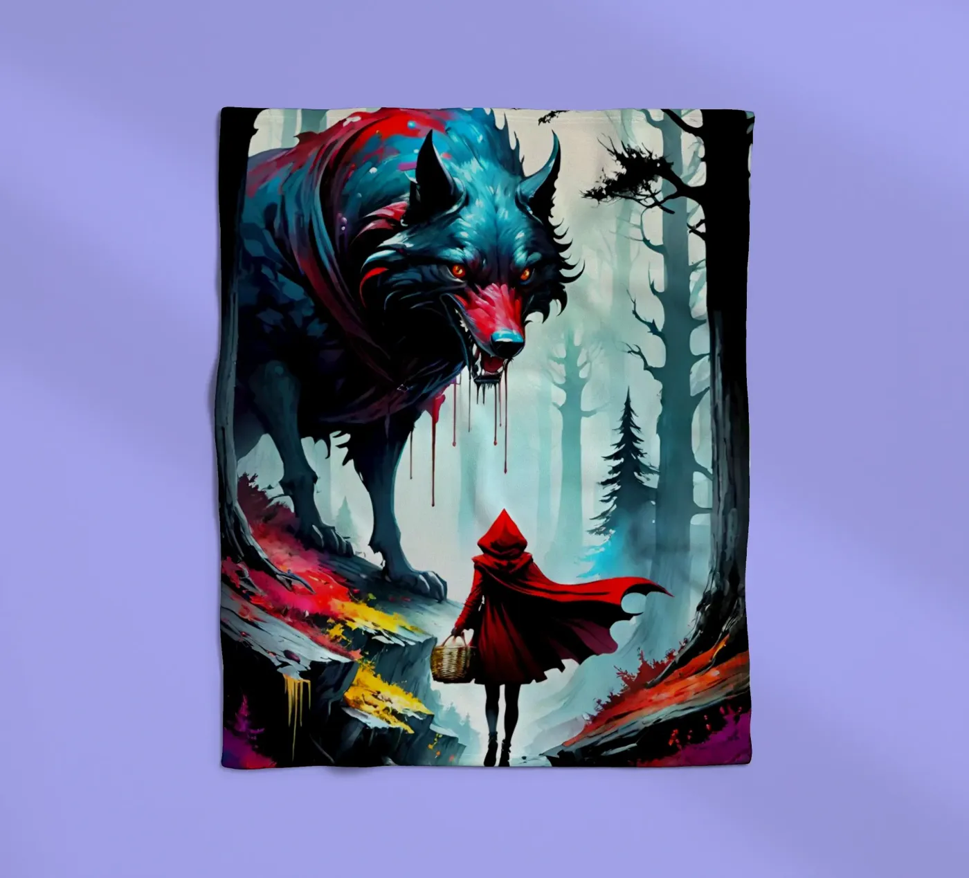 Wolfsbrut Fleecedecke von Eni Brandon