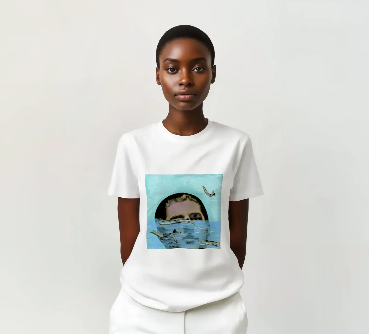 Man Overboard t-shirt by Ellen Weinstein