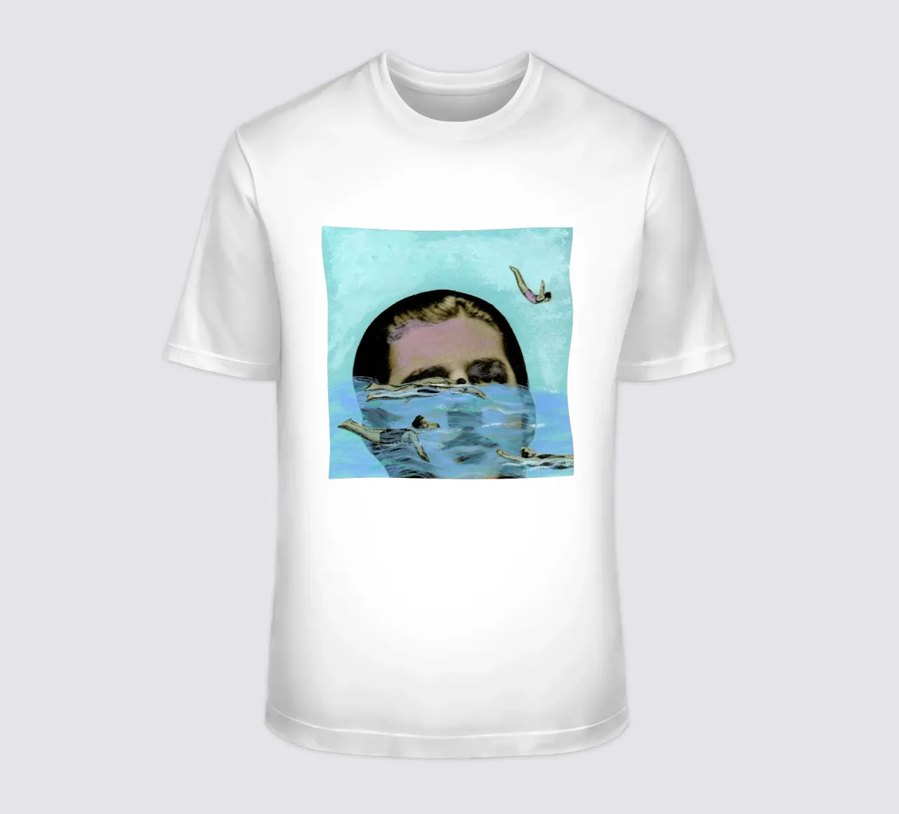 Man Overboard t-shirt by Ellen Weinstein
