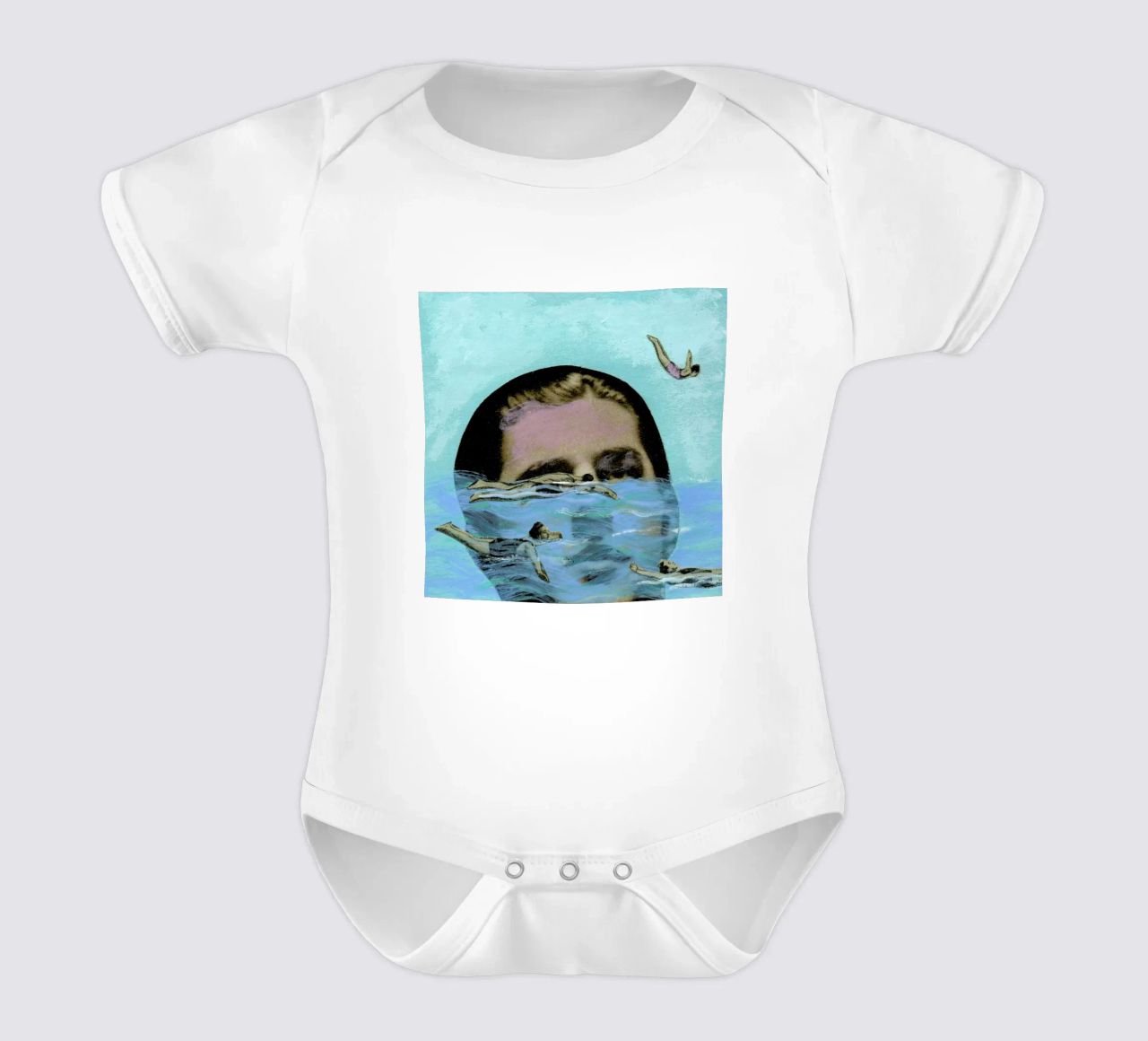 Man Overboard body neonato maniche corte da Ellen Weinstein