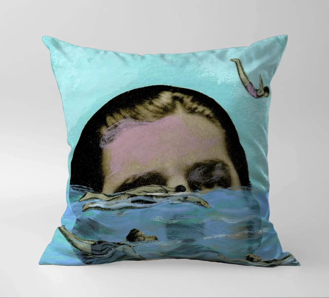 Man Overboard Kissen von Ellen Weinstein